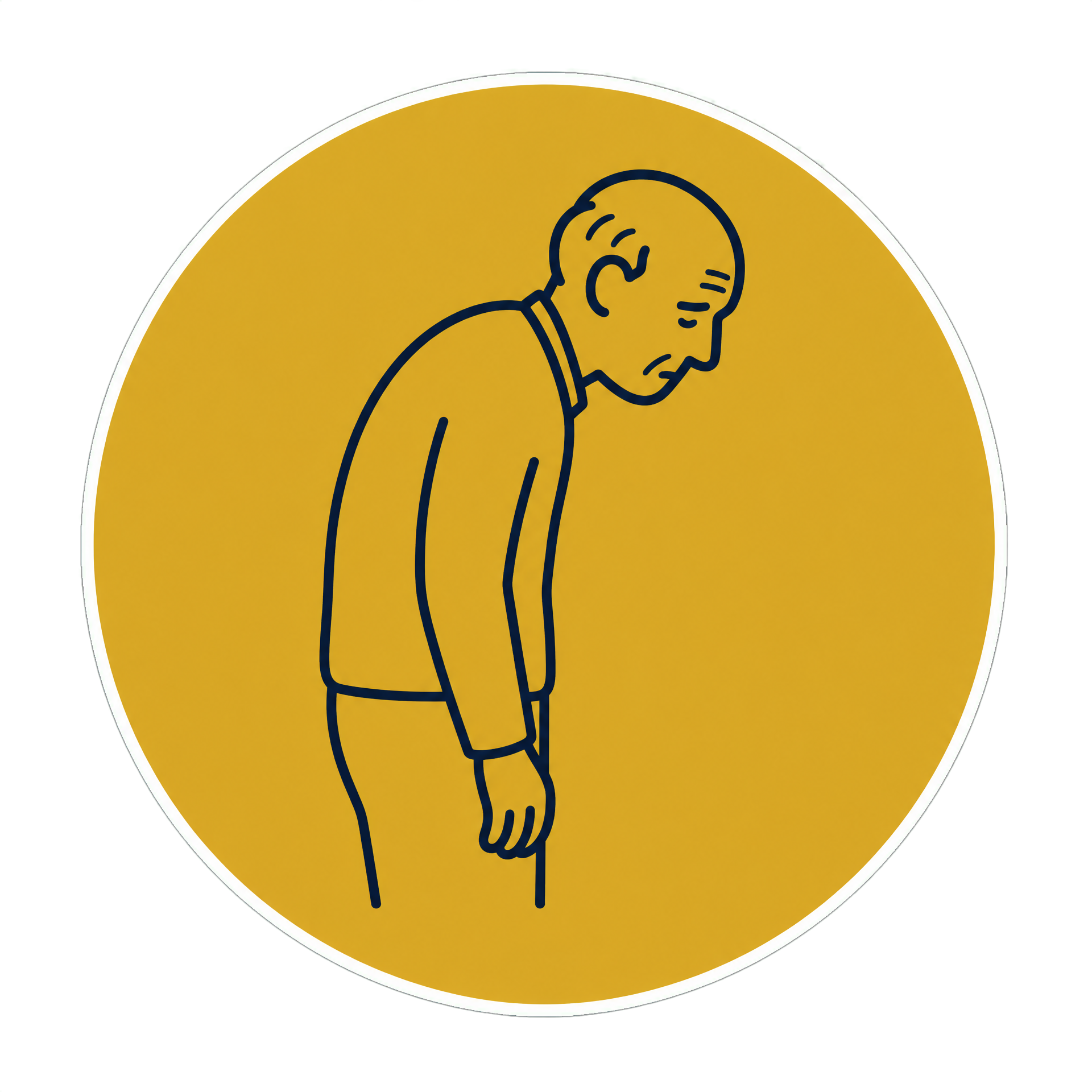 Old person posture?