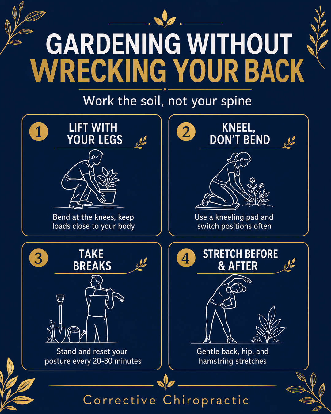 Gardening Without Wrecking Your Back infographic